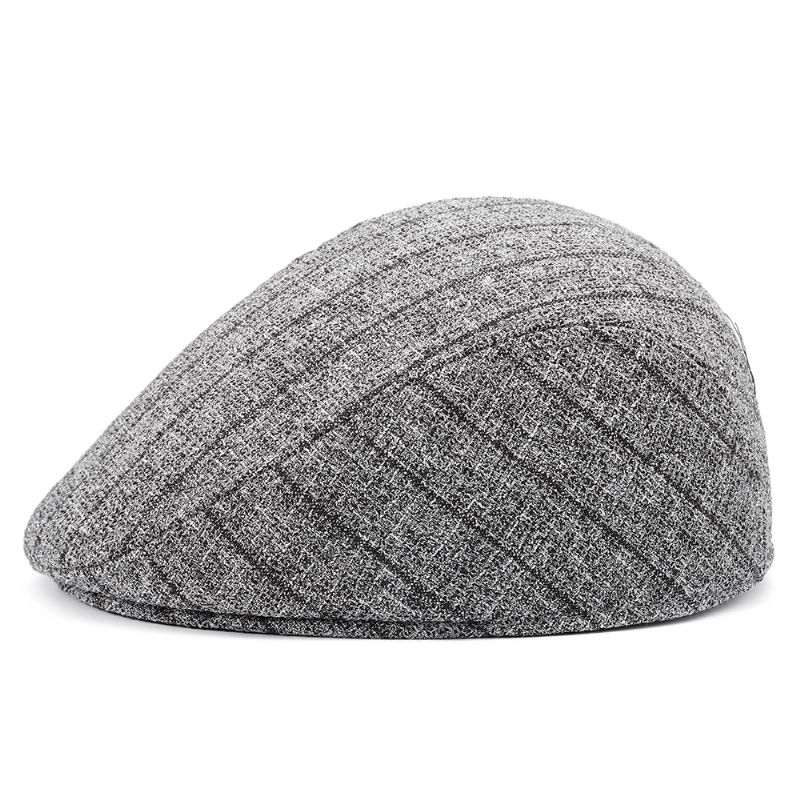 S/m/l Streep Vader Casual Baret Hoed Van Middelbare Leeftijd Comfortabel Linnen Old Mannen Forward Caps