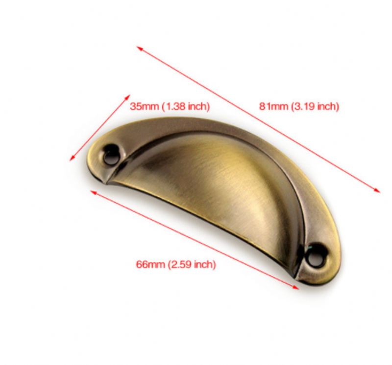 Shell Handvat Medische Kast Lade Handvat Halfronde Eenvoudige Retro Chinese Handvat Brons Antieke Kleine Handvat