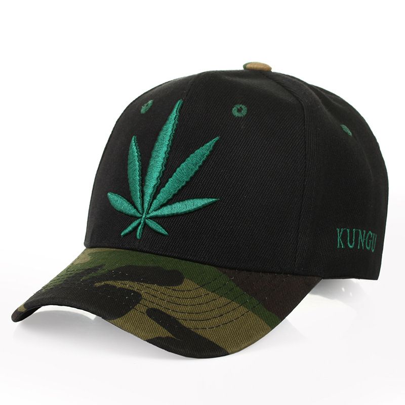 Simple Green Maple Leaf Hennepblad Caps Heren En Dames Baseball Caps Winkelen