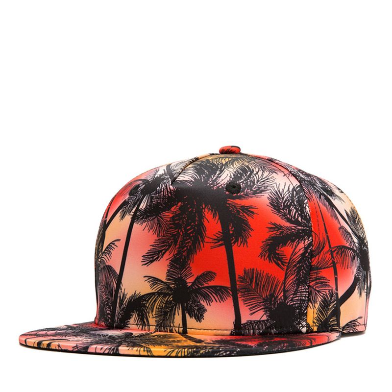 Tropische Wind Kokosnoot Platte Hoed Blad Hip Hop Hoed Baseball Cap