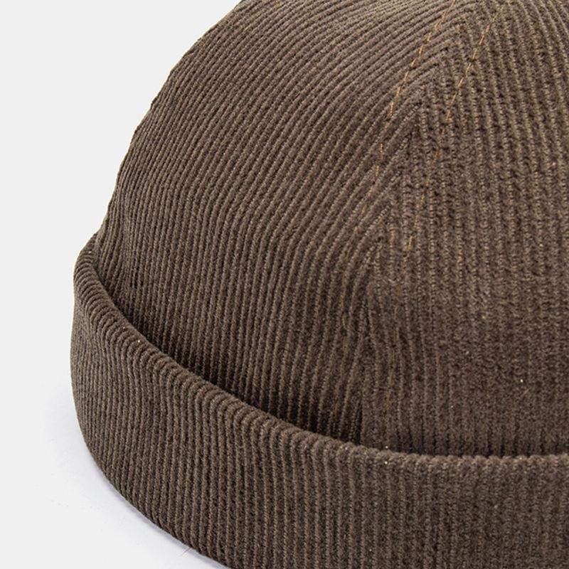 Unisex Dome Verstelbare Brief Patch Twill Cap Outdoor Hip Hop Zonnescherm Brimless Beanie Landlord Cap Skull Cap