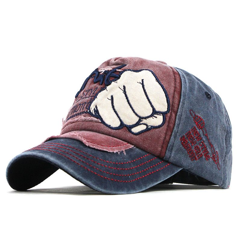 Unisex Fist Veelzijdige Cap Wasbare Gedragen Baseball Cap Ademende Katoenen Zonnehoed