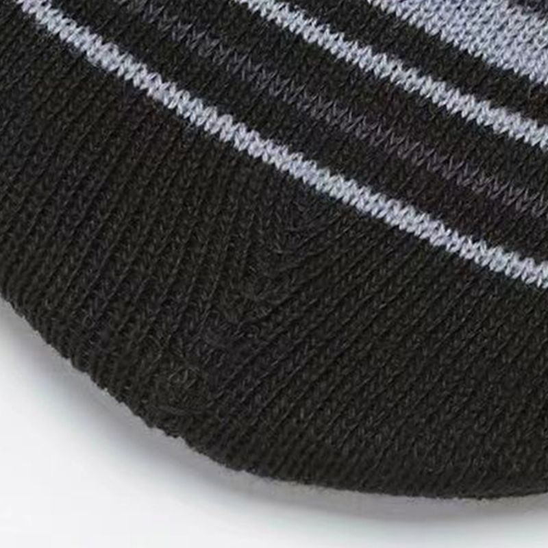 Unisex Gekleurde Gestreepte Plus Fluwelen Dikker Warme Gebreide Muts Herfst Winter Gehoorbescherming Winddichte Beanie Muts