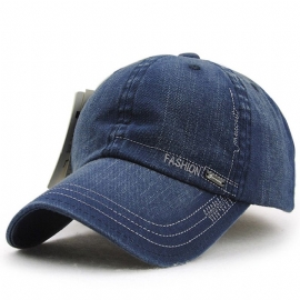 Unisex Katoen Gewassen Denim Baseballcap Vintage Verstelbare Golf Snapback Hoed