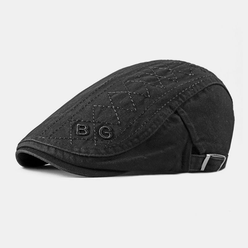 Unisex Katoenen Borduurletters Casual Mode Forward Hat Baret Hat