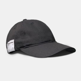 Unisex Katoenen Zijlabel Patch Casual Mode Verstelbare Zonnescherm Baseball Caps