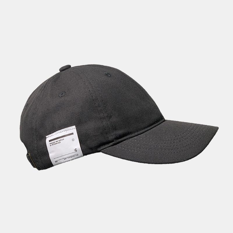 Unisex Katoenen Zijlabel Patch Casual Mode Verstelbare Zonnescherm Baseball Caps