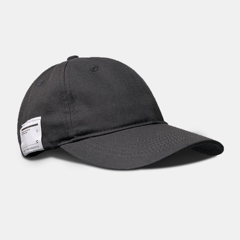 Unisex Katoenen Zijlabel Patch Casual Mode Verstelbare Zonnescherm Baseball Caps