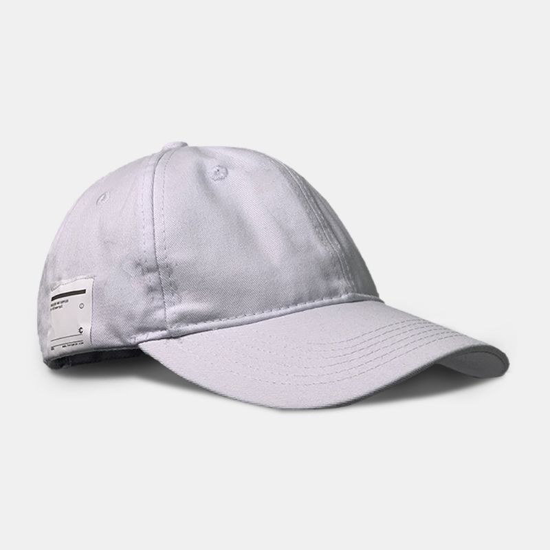 Unisex Katoenen Zijlabel Patch Casual Mode Verstelbare Zonnescherm Baseball Caps