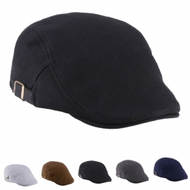 Unisex Katoenmix Barethoed Paper Boy Duckbill Golf Flat Buckle Cabbie Cap Voor Heren Dames