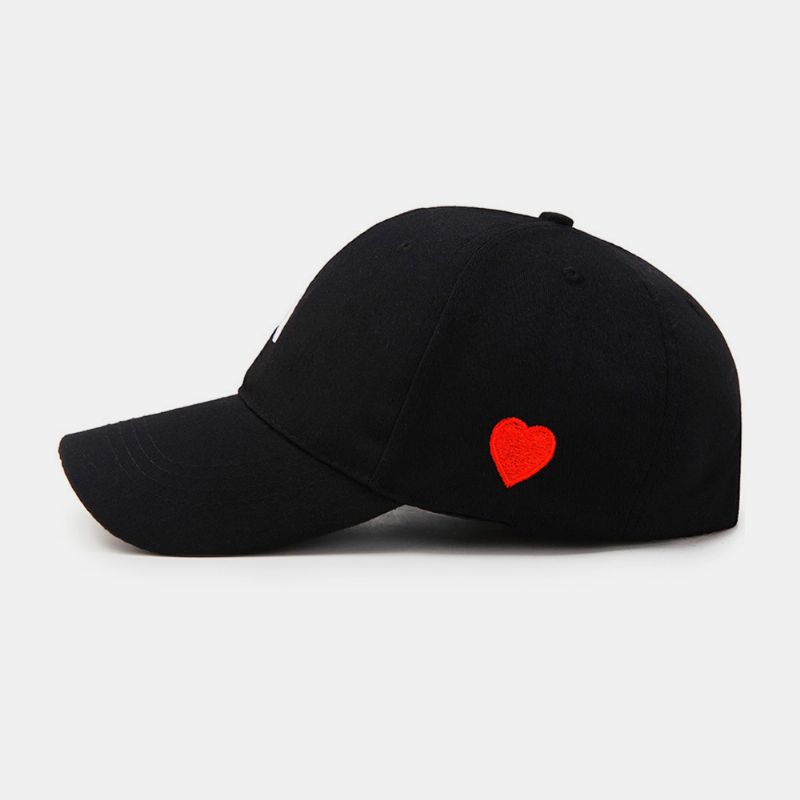 Unisex Letter A Love Heart Pattern Zonnehoed Outdoor Casual Zonnescherm Baseball Caps