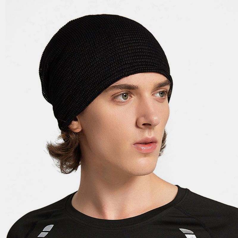 Unisex Multifunctioneel Mesh Ademend Zweetabsorberend Hiphop Sport Hoofdband Sjaal Beanie Hoed