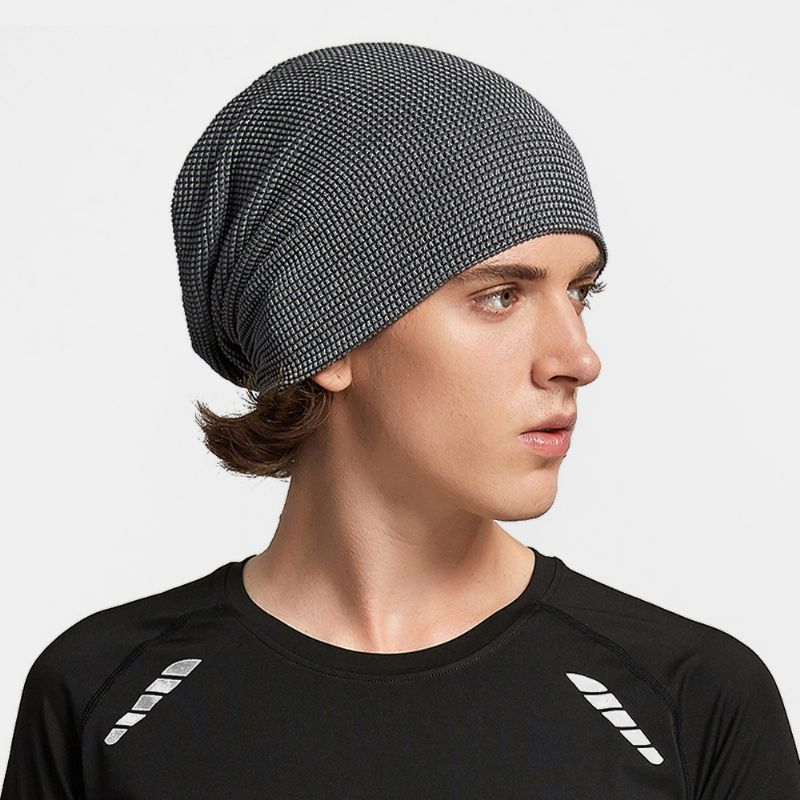 Unisex Multifunctioneel Mesh Ademend Zweetabsorberend Hiphop Sport Hoofdband Sjaal Beanie Hoed