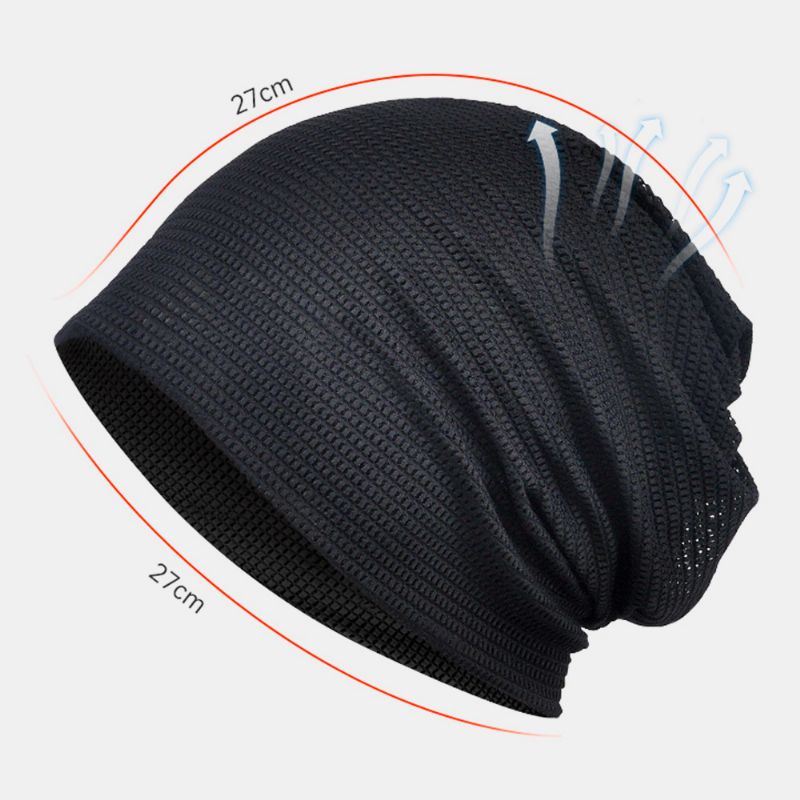 Unisex Multifunctioneel Mesh Ademend Zweetabsorberend Hiphop Sport Hoofdband Sjaal Beanie Hoed