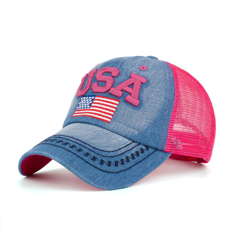 Unisex Vintage Patriottische Baseball Cap Stijlvolle Verontruste Amerikaanse Vlag Hoed