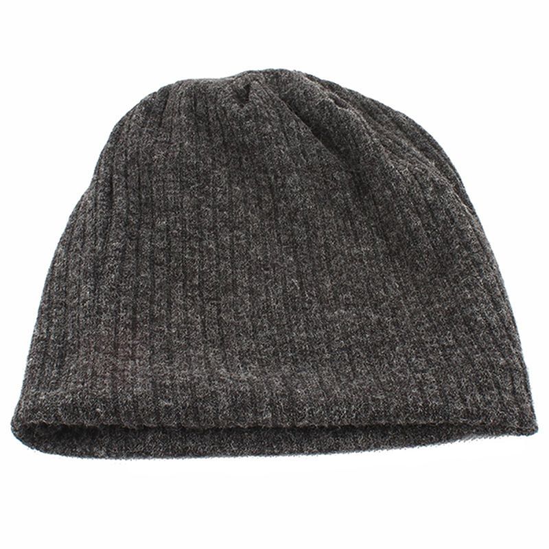 Vrouwen Casual Herfst Warme Breiende Muts Outdoor Solid Skullies Mutsen Cap