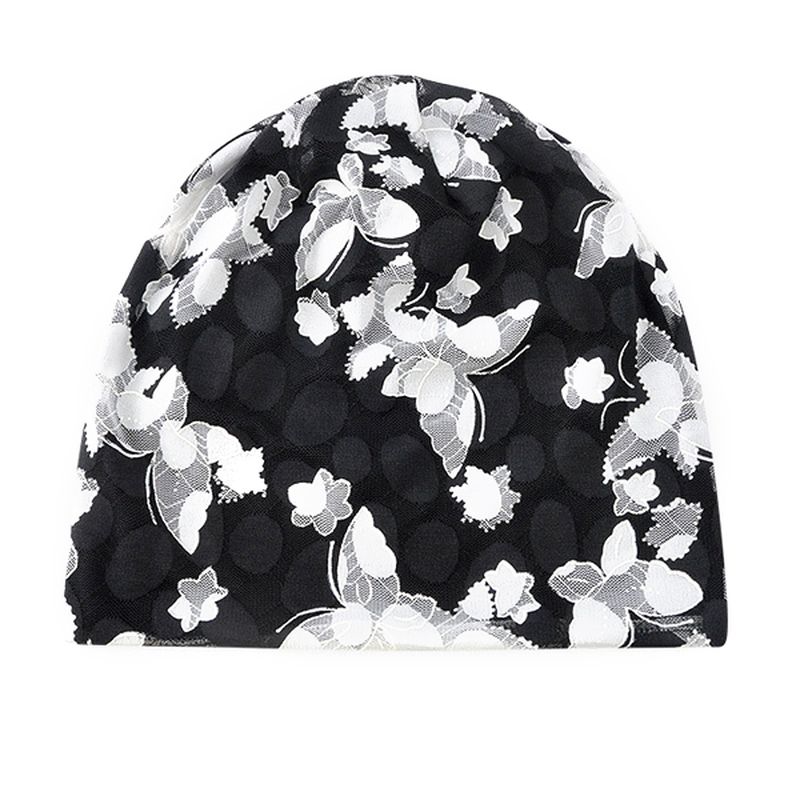 Vrouwen Lace Jacquard Ademende Skullies Beanie Hat Casual Katoenen Zwangere Hoed