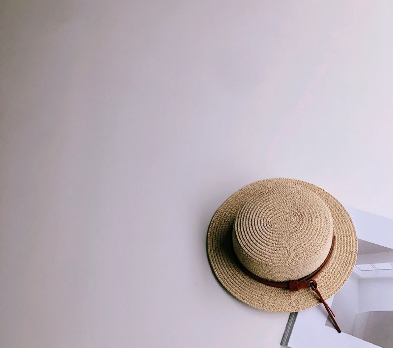 Wind Persoonlijkheid Lederen Gesp Kinderen Platte Top Zonnescherm Strohoed Zomer Uitje Voor Mannen En Vrouwen Baby Grote Langs Zonnescherm Strand Hoed