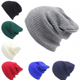 Winter Casual Gebreide Warm Skullies Mutsen Hoeden Hoge Elastische Mannen Vrouwen Hoed