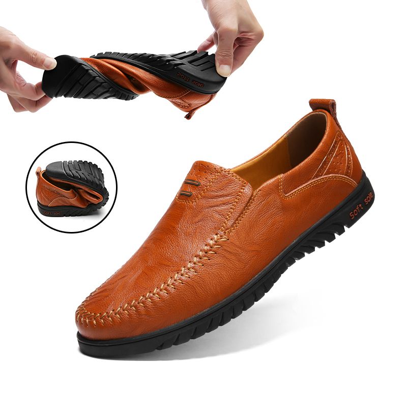 Antislip Casual Zakelijke Wandelschoenen Van Leer