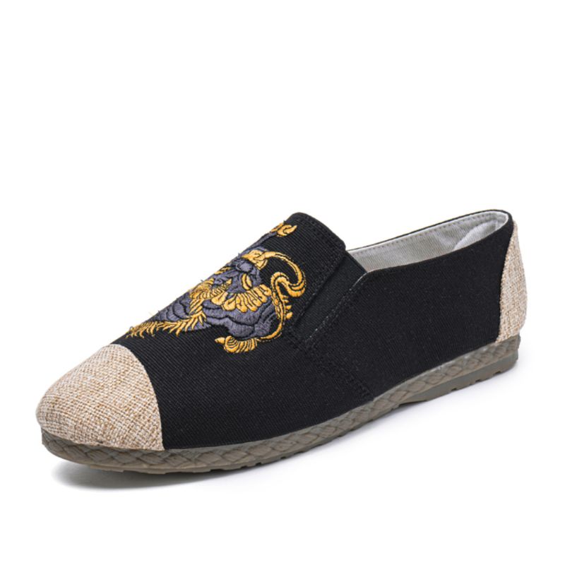 Heren Canvas Ademend Antislip Zacht Oud Peking Casual Linnen Schoenen