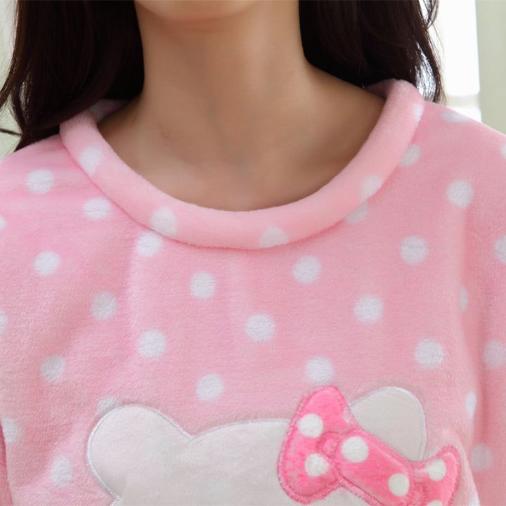 Schattige Roze Cartoon Flanellen Pyjama