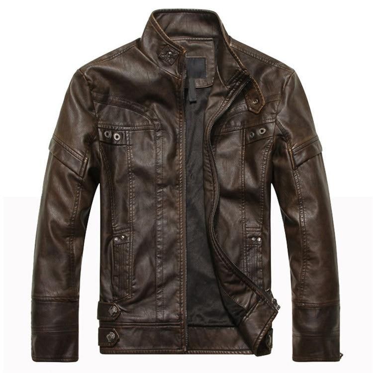 Mountainskin Mannen Leren Jassen Motorfiets Pu Jas Mannelijke Herfst Casual Lederen Jassen Slim Fit Heren Merk Kleding Sa588