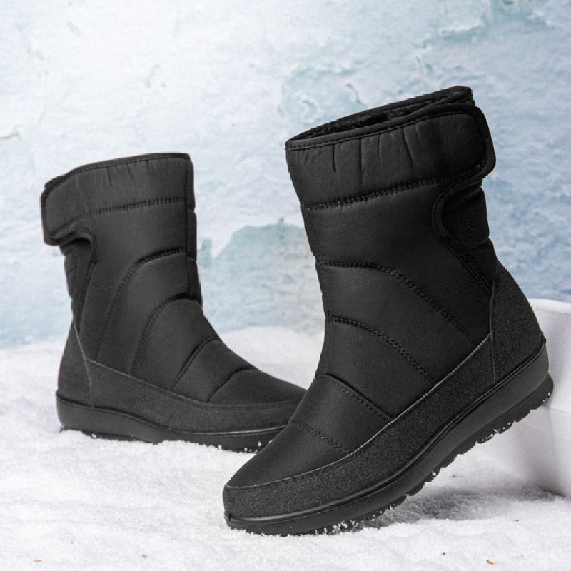 Dames Casual Warme Voering Waterdichte Klittenband Korte Kuit Snowboots