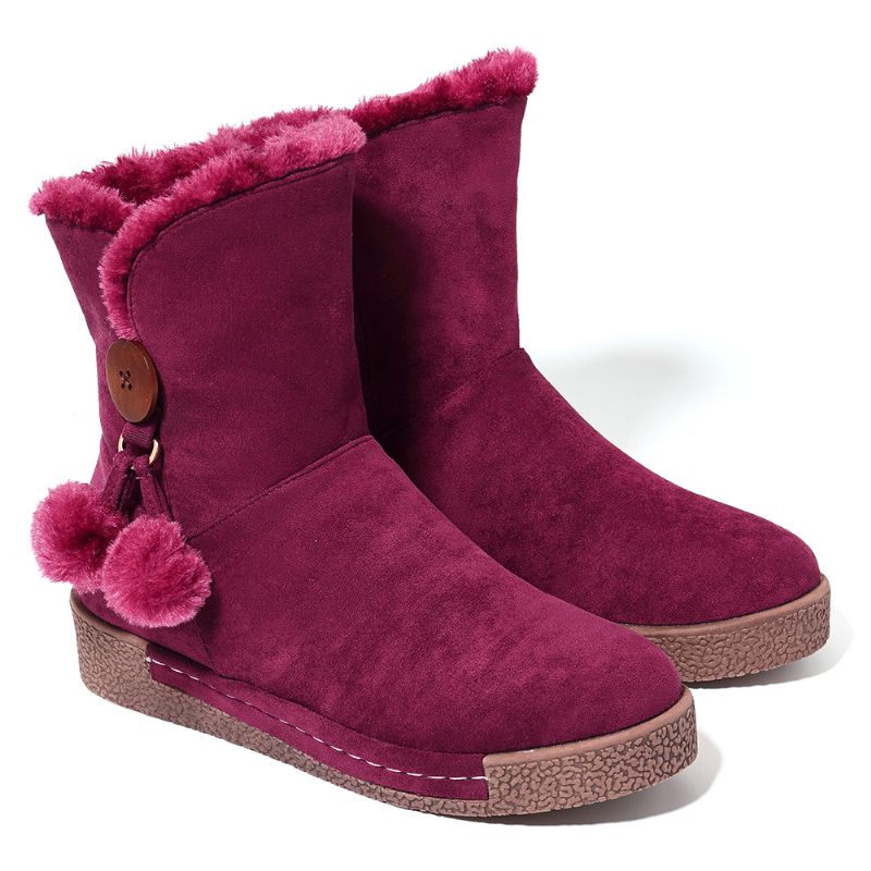 Dames Rits Laarzen Pluche Bont Warme Snowboots