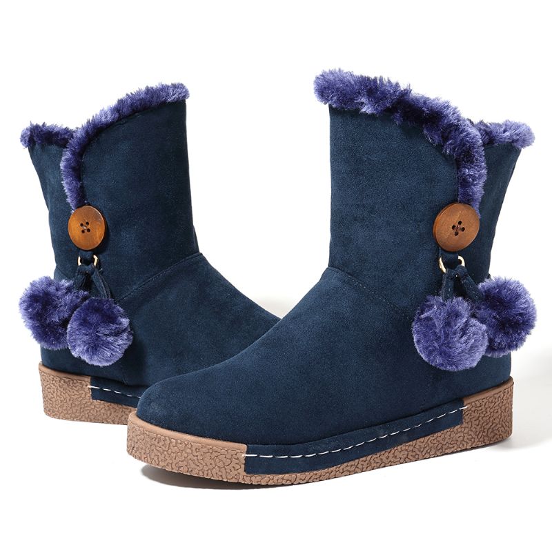 Dames Rits Laarzen Pluche Bont Warme Snowboots