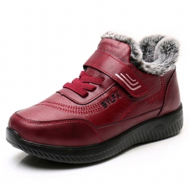 Dames Warme Voering Casual Waterdichte Hook Loop Katoenen Snowboots