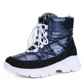 Dames Warme Voering Waterdichte Veterschoenen Korte Snowboots