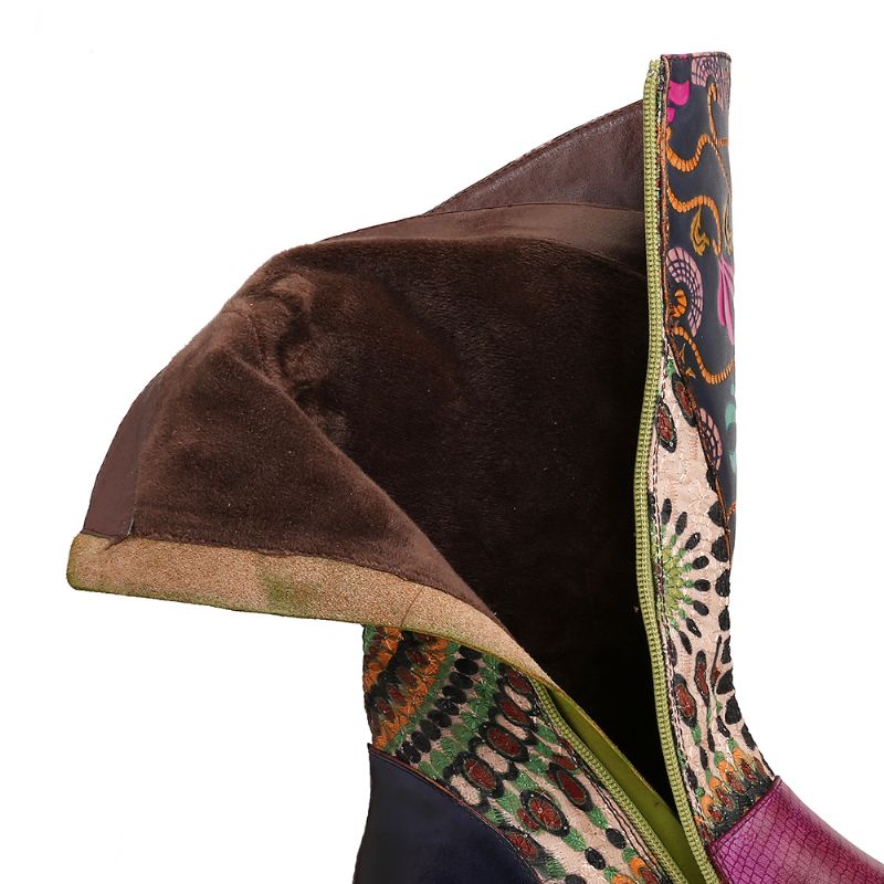 Dames Westernlaarzen Met Tribal Pattern Basel Halfhoge Rits