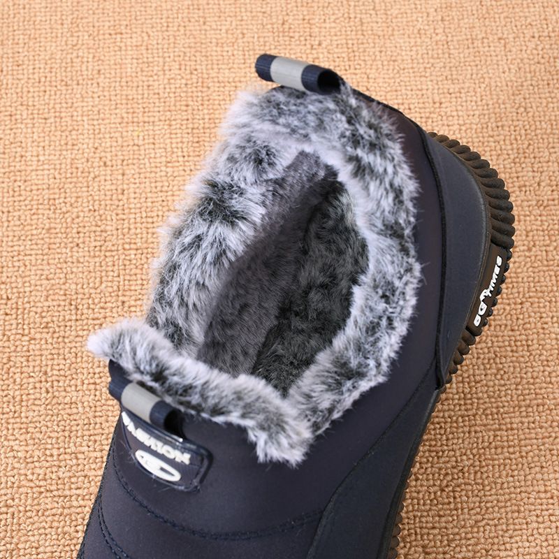 Heren Antislip Warm Gevoerde Zachte Zool Stevige Slip Op Outdoor Casual Sneeuwschoenen