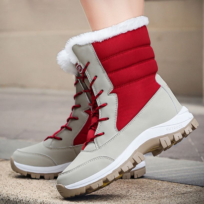 Winter Warme Pluche Voering Casual Halfhoge Snowboots