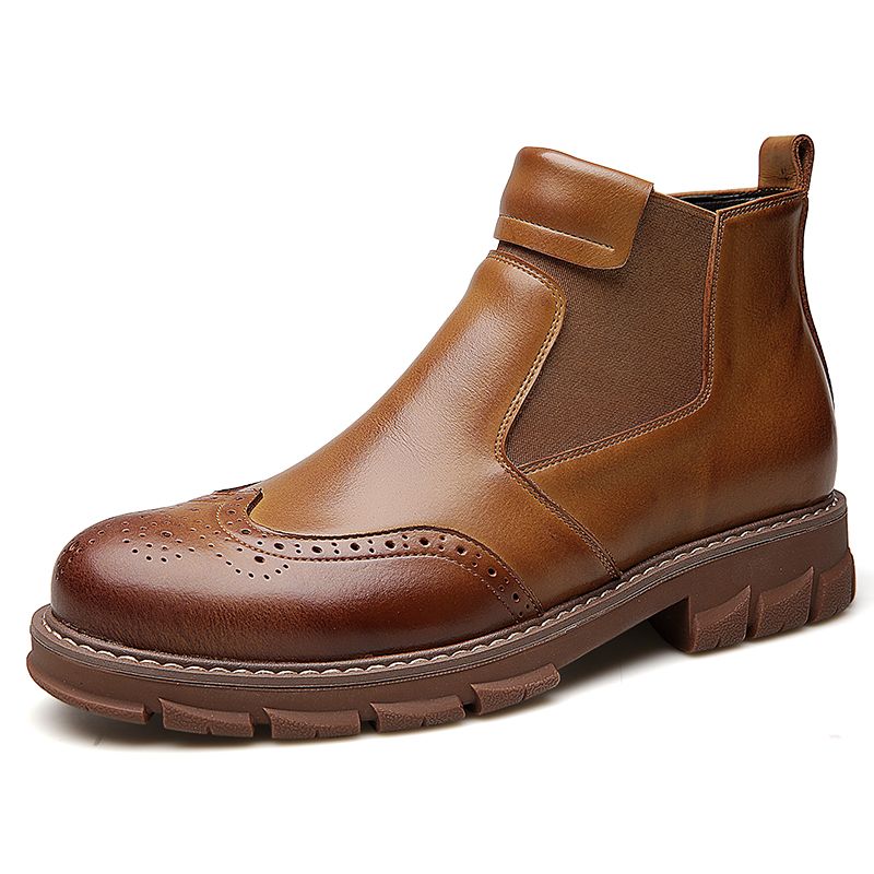 Zachte Klassieke Brogue Chelsea Boots