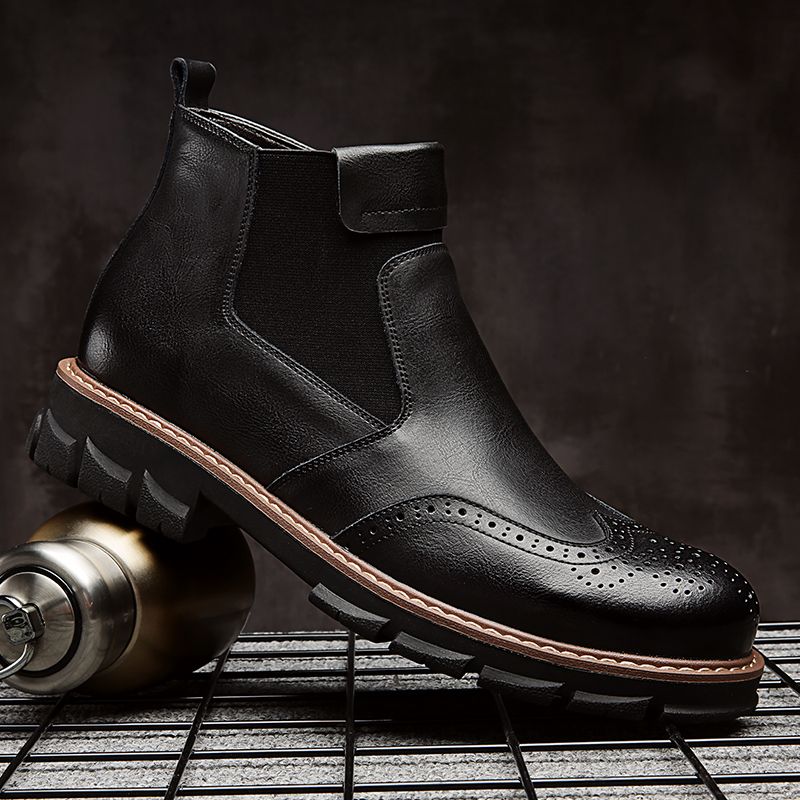 Zachte Klassieke Brogue Chelsea Boots