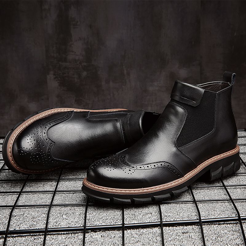 Zachte Klassieke Brogue Chelsea Boots