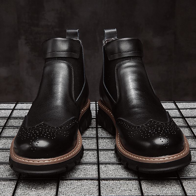 Zachte Klassieke Brogue Chelsea Boots