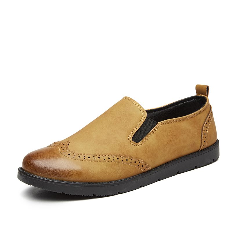 Heren Business Casual Loafers Chelsea Slip-on Werkjurk Handstiksels Schoenen