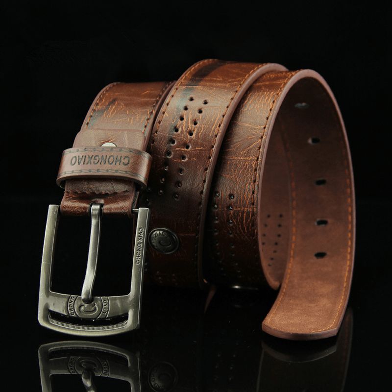 110 cm Pu Lederen Cowboy Riem Vrije Tijd Wilde Poreuze Klinknagel Punk Pin Riem Tailleband Strips