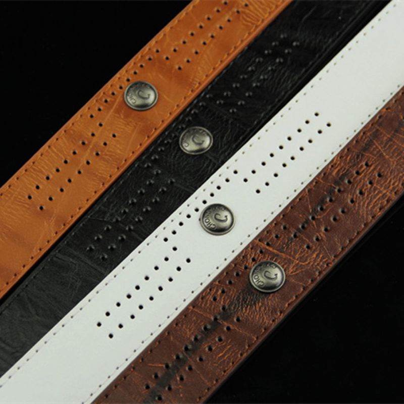 110 cm Pu Lederen Cowboy Riem Vrije Tijd Wilde Poreuze Klinknagel Punk Pin Riem Tailleband Strips