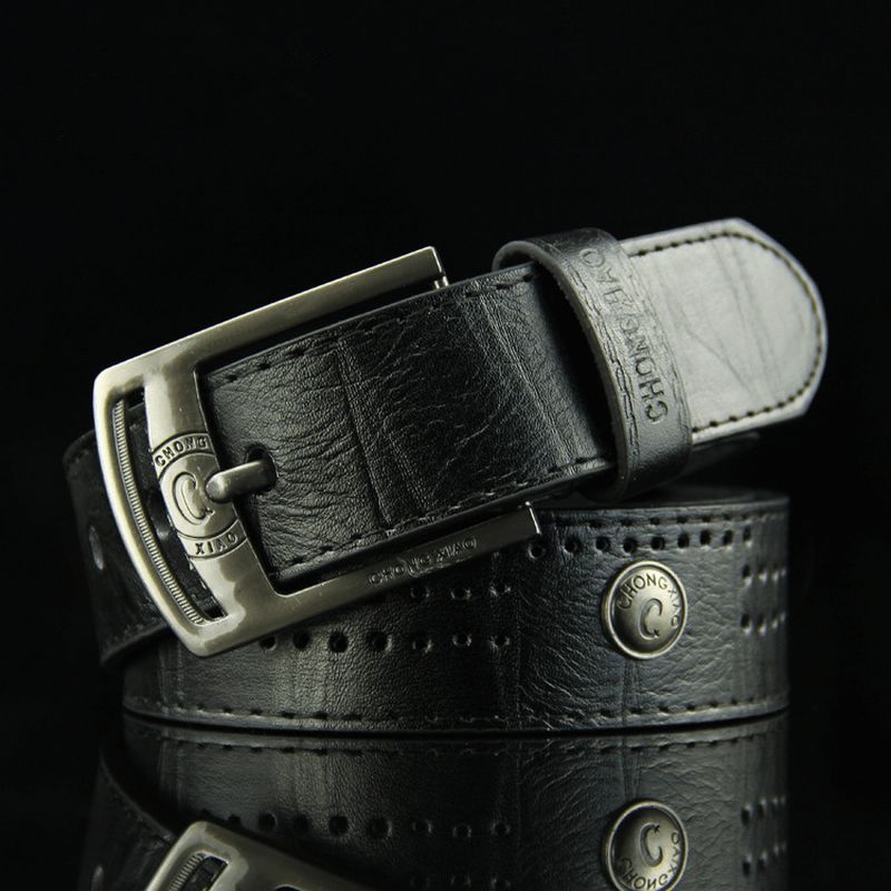 110 cm Pu Lederen Cowboy Riem Vrije Tijd Wilde Poreuze Klinknagel Punk Pin Riem Tailleband Strips