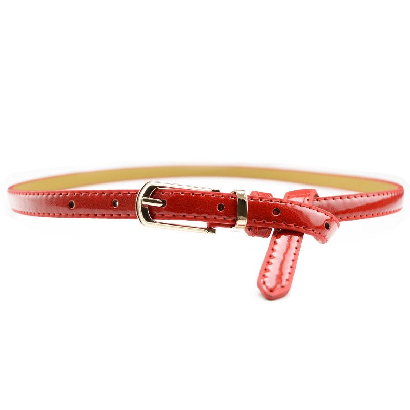 Candy Color Pin Buckle Dames Lakleer Pu-riem