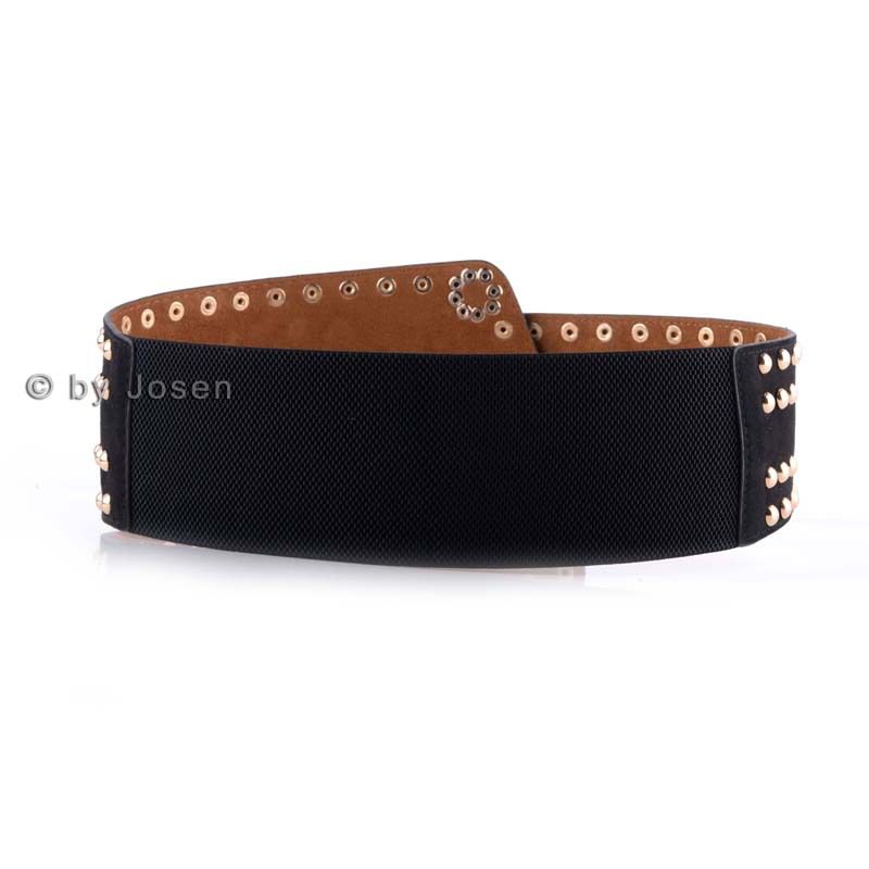 Gepersonaliseerde Klinknagel Punk Dames Met Elastische Brede Tailleband Mode Riem