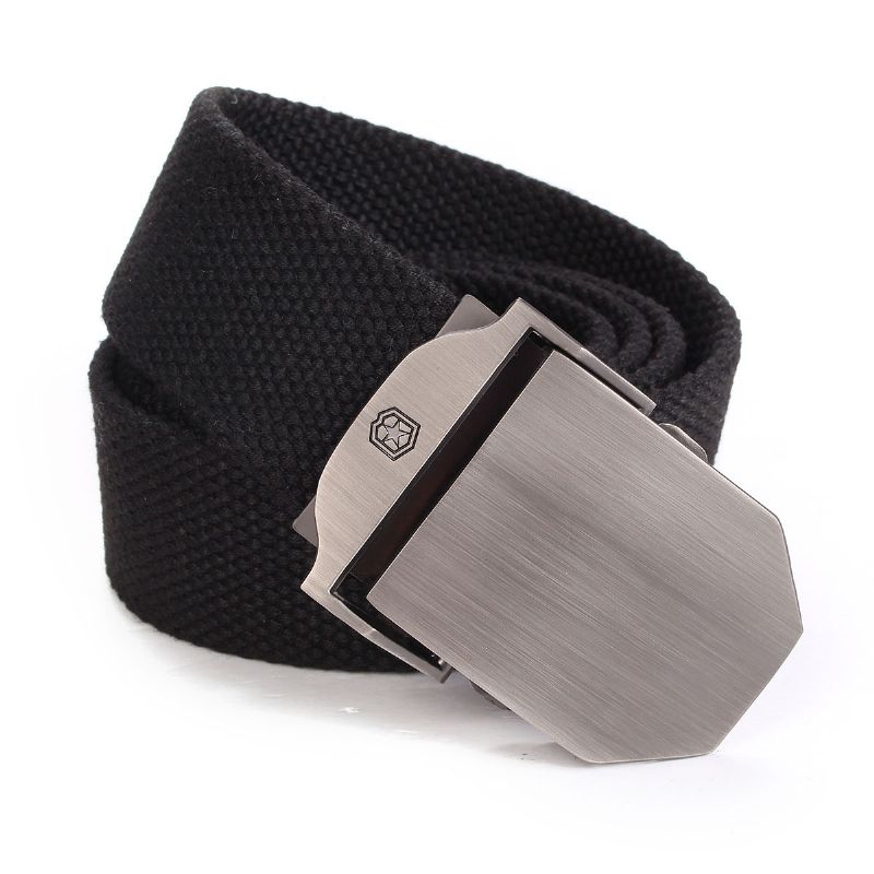 Heren Canvas Militaire Stijl Riem Outdoor Leisure Verstelbare Slider Gesp Weave Web Tailleband