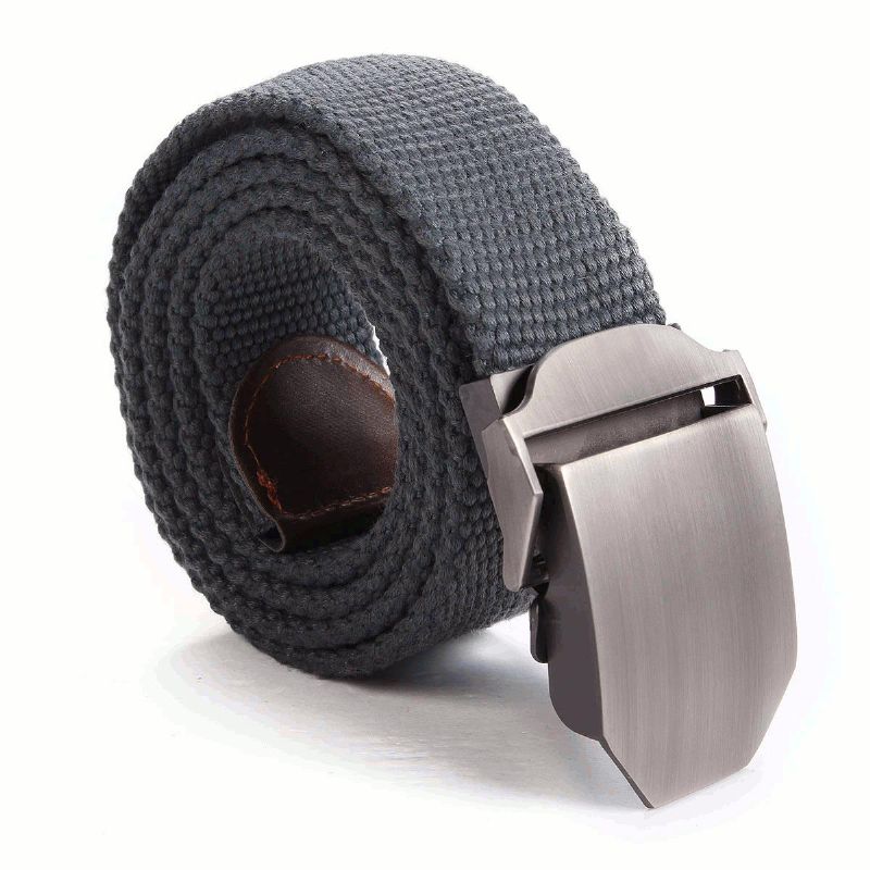 Heren Canvas Militaire Stijl Riem Outdoor Leisure Verstelbare Slider Gesp Weave Web Tailleband