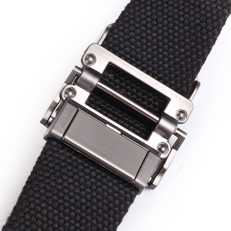 Heren Canvas Militaire Stijl Riem Outdoor Leisure Verstelbare Slider Gesp Weave Web Tailleband