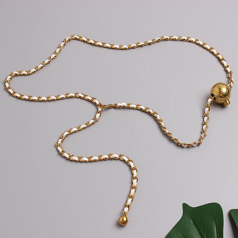 Kleine Wierook Windketting Taille Ketting Riem Wild Retro Kleine Gouden Bal Verstelbaar