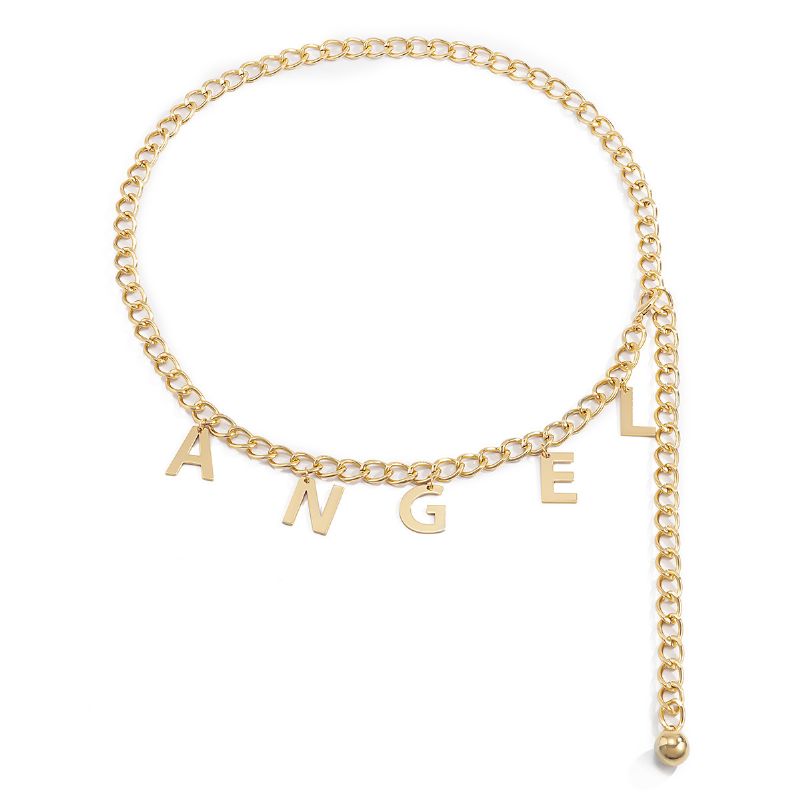 Letter Angel Tassel Chain Taille Chain Dames